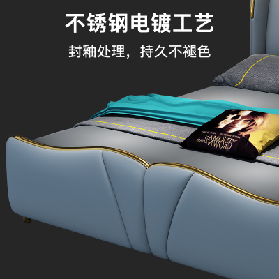 新中式全簡約現代實木床